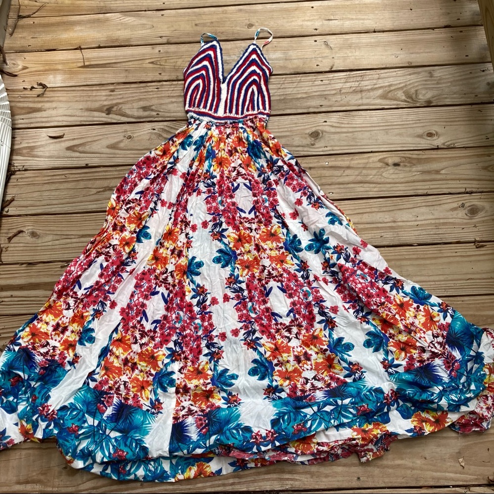 MultiColor Floral Chelsea & Violet Maxi Dress XS